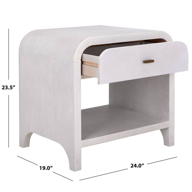 SAFAVIEH Home Birkin 1-Drawer 1-Shelf Nightstand