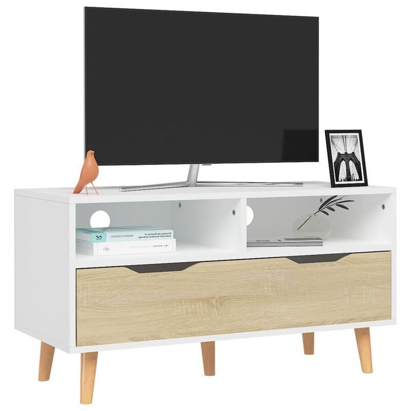 vidaXL TV Stand TV Console Sideboard TV Unit Home Media Unit Engineered Wood - 35.4" x 15.7" x 19.1"