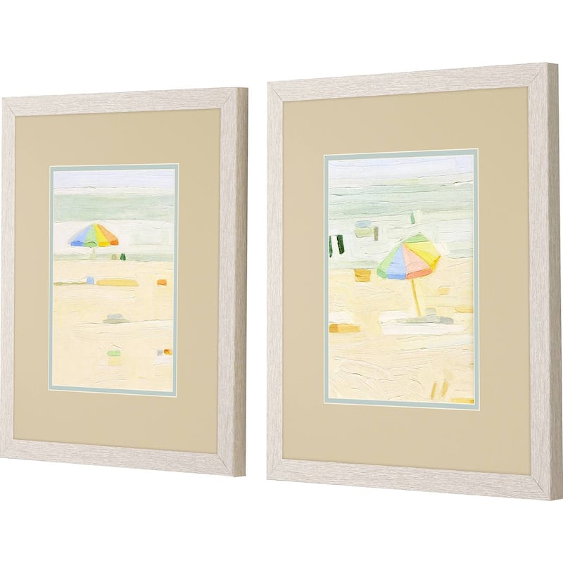 Abstract Umbrella S/2 Framed Art Under Glass
