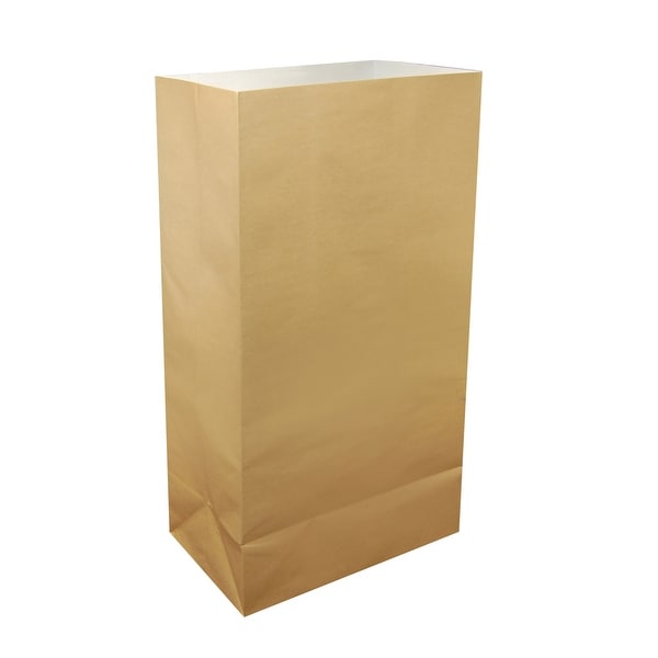Set of 24 Brown Tan Luminaria Paper Bag. 11” - N/A