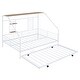 preview thumbnail 17 of 19, Full Size Metal House Bed with Trundle