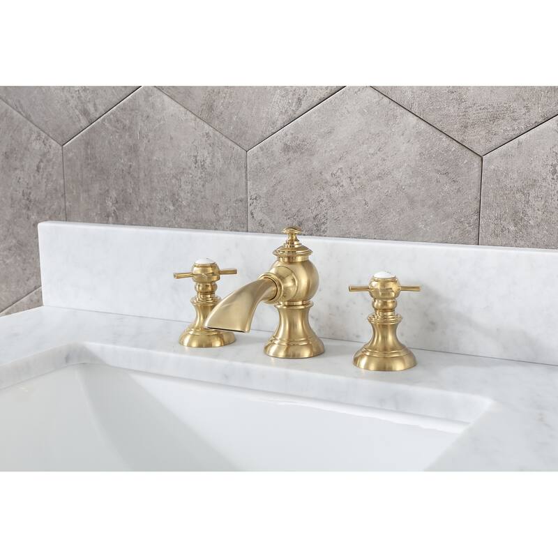Madison 24-inch Monarch Blue Single Sink Carrara White Marble Vanity