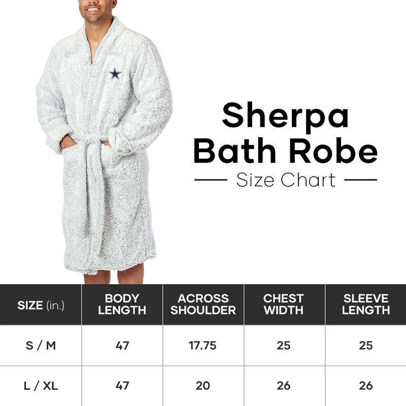 NFL Dallas Cowboys Men's L/XL Sherpa Robe