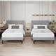 preview thumbnail 8 of 65, VECELO Upholstered Kids Bed Frame with Diamond Tufted Headoard,Twin Size Bed Set of 2 Grey