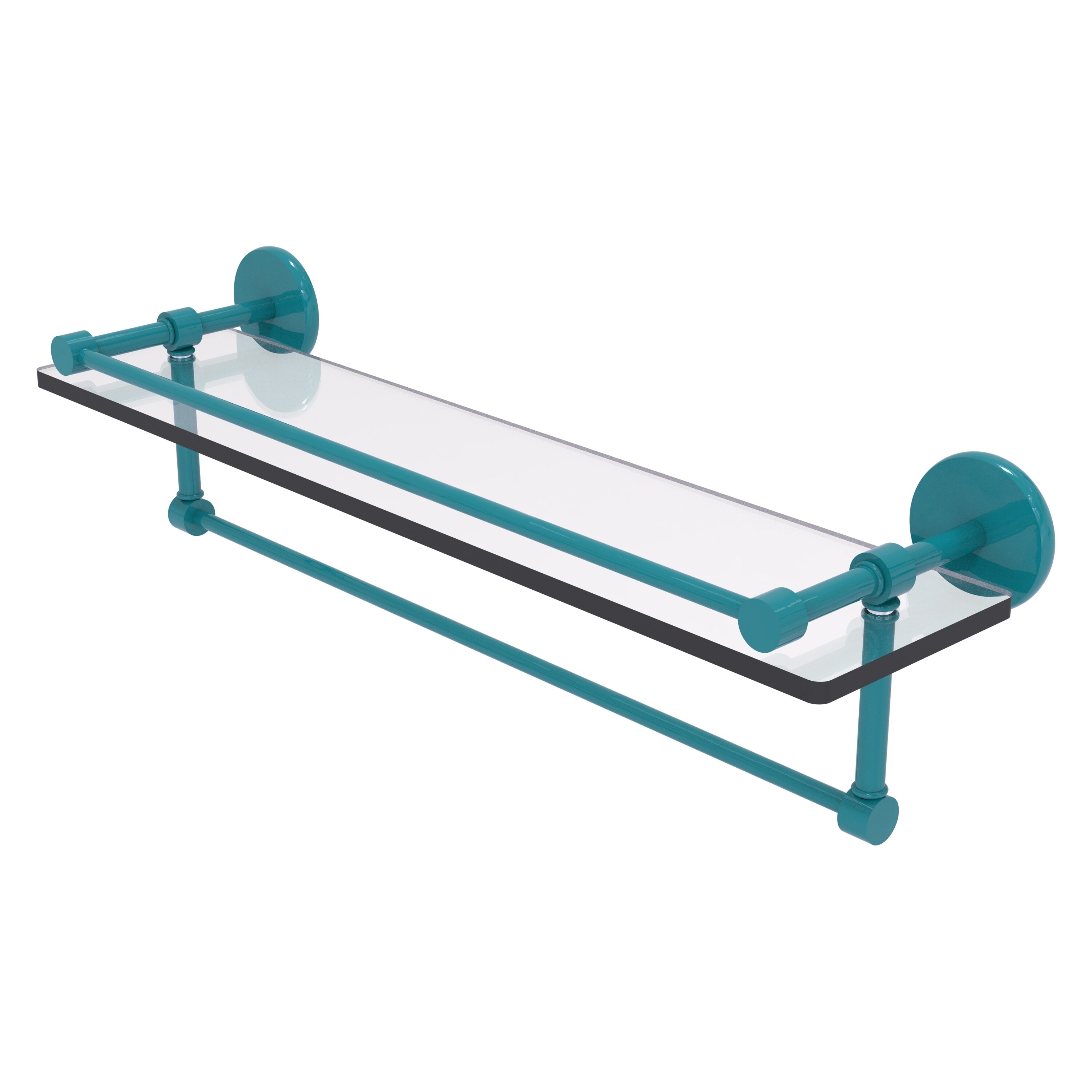 Allied Brass 16 Inch Gallery Glass Shelf with Towel Bar