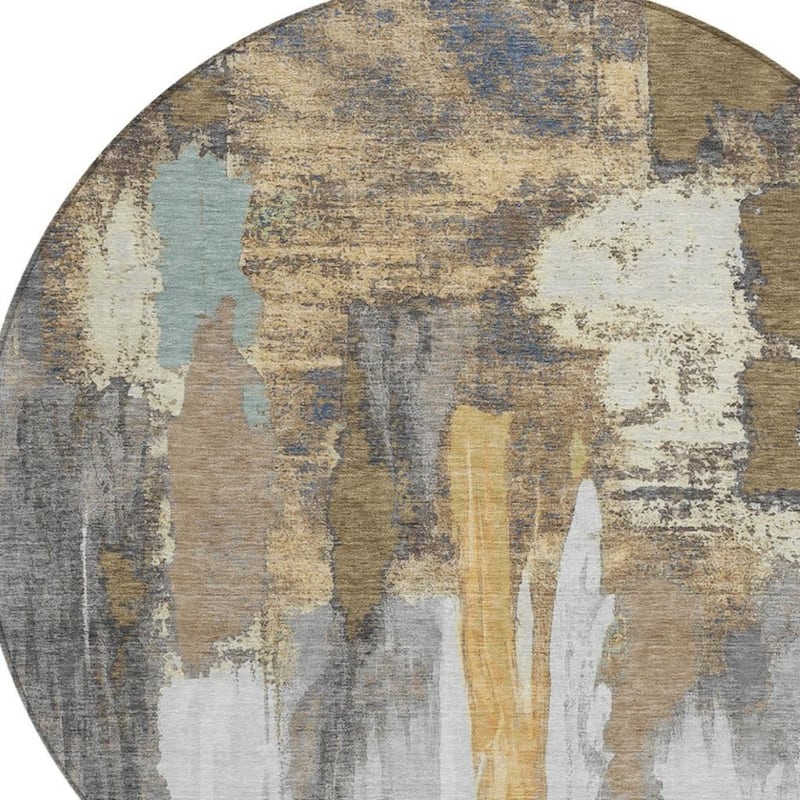 HomeRoots Abstract Transitional Rectangle Outdoor Rug
