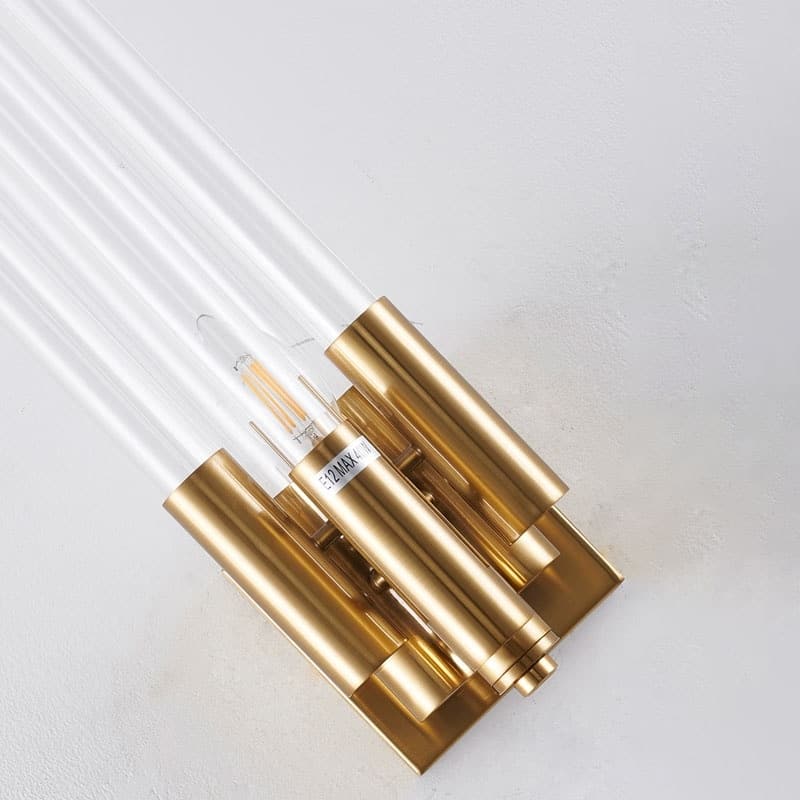 Transitional 1 Light Gold Frame Wall Sconce