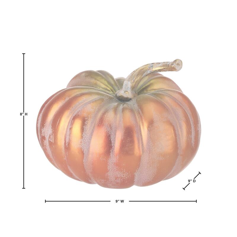 9" Autumn Pumpkin - strofoam:90% plastic:10%