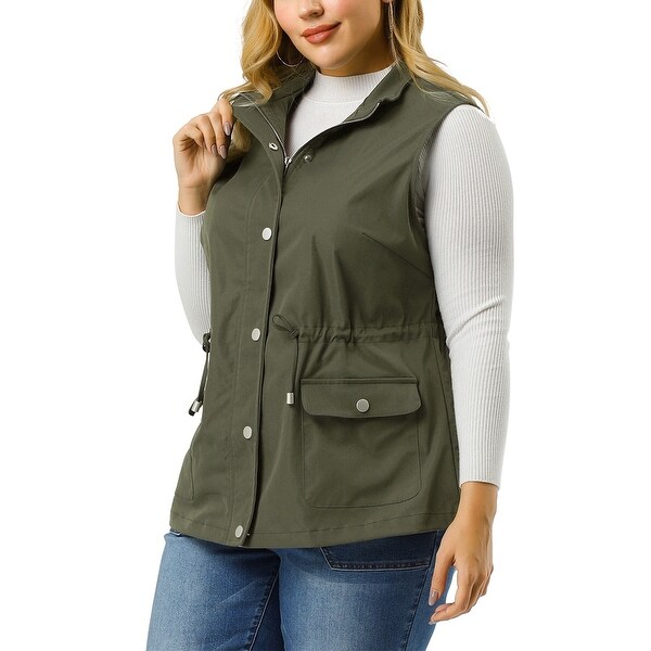 drawstring utility vest