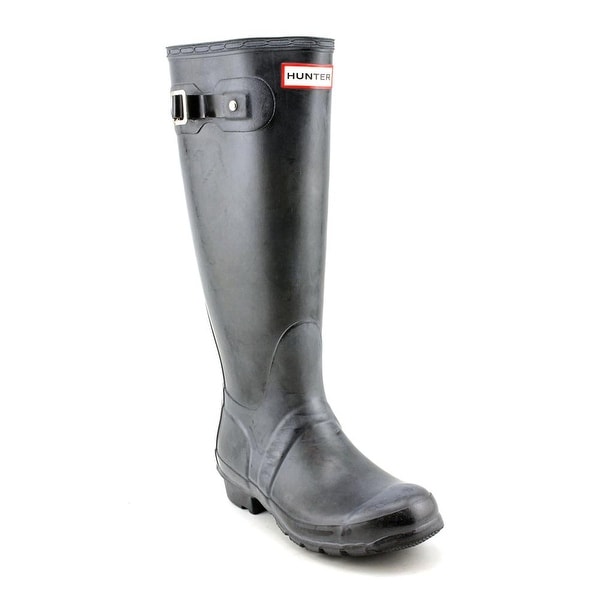 Hunter Original Tall Glossy Women Round Toe Synthetic Black Rain Boot