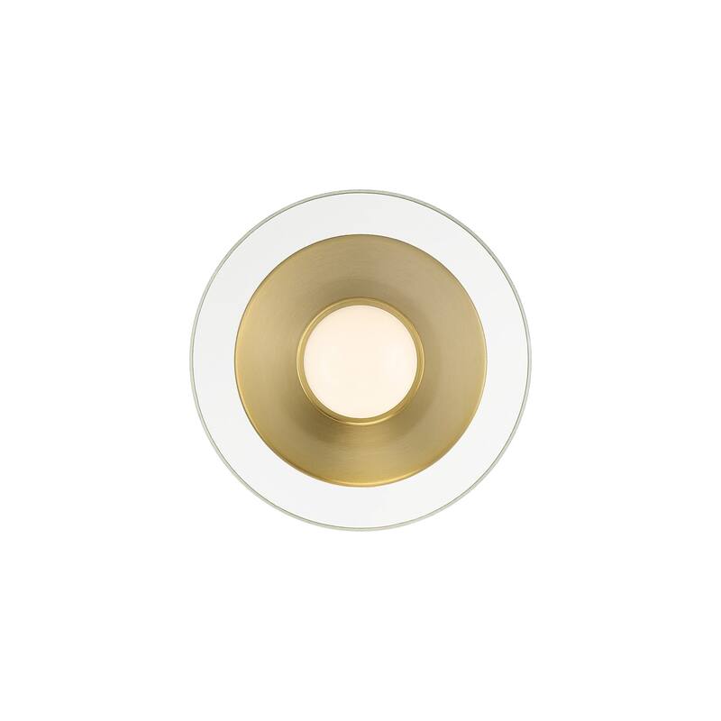 Litto 6 in. 1-Light Brushed Gold Modern Wall Sconce Light