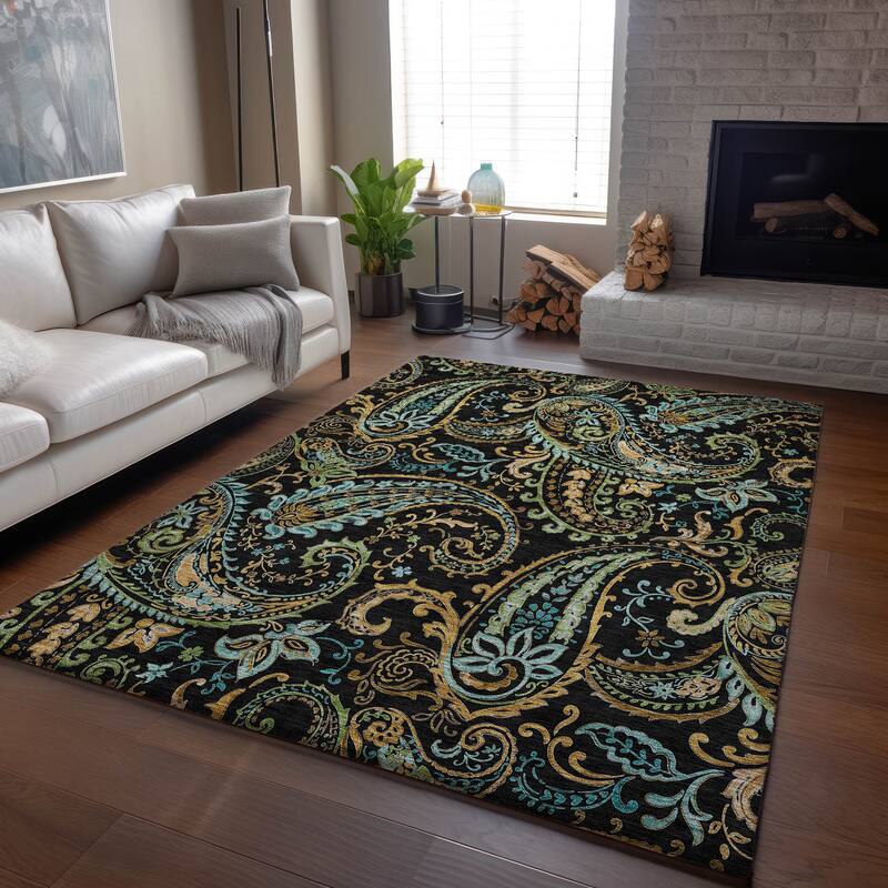 Premium Washable Super Soft Traditional Paisley Mayfield Rug