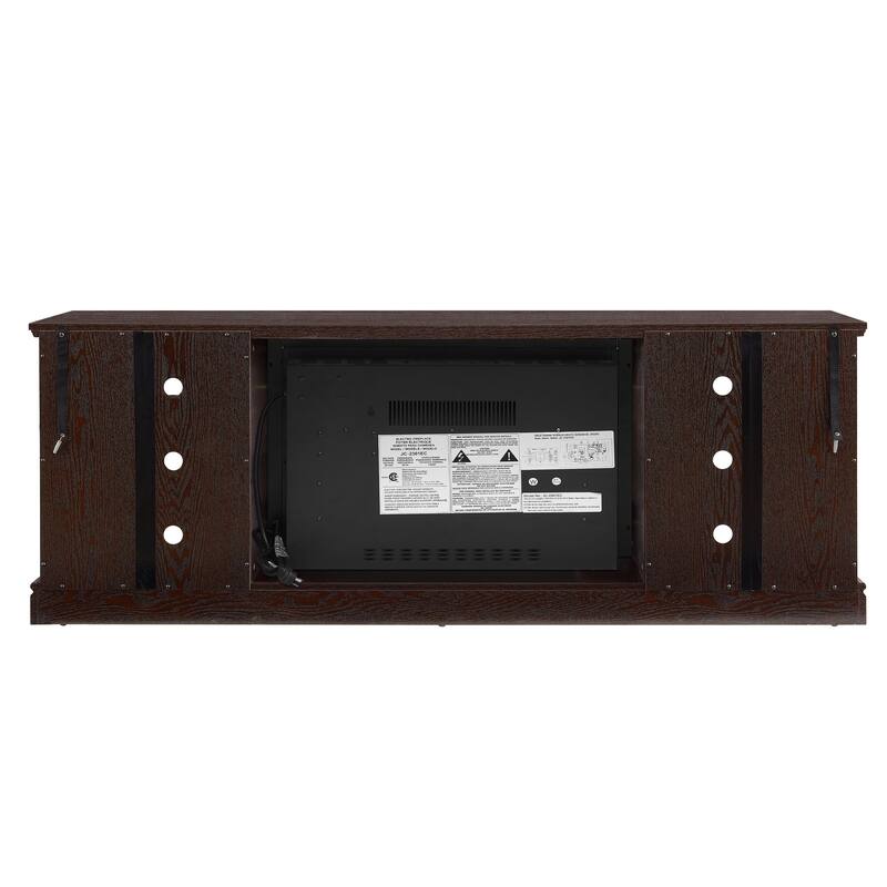 Large Faux Stacked Stone TV Stnad, Desk Storage Rack, Media Console Table with Large Storage Cabinet