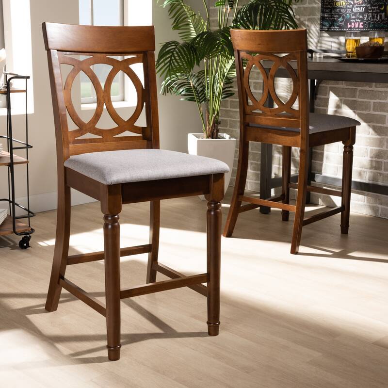 Violet Modern and Contemporary 2-Piece Counter Height Pub Chair Set