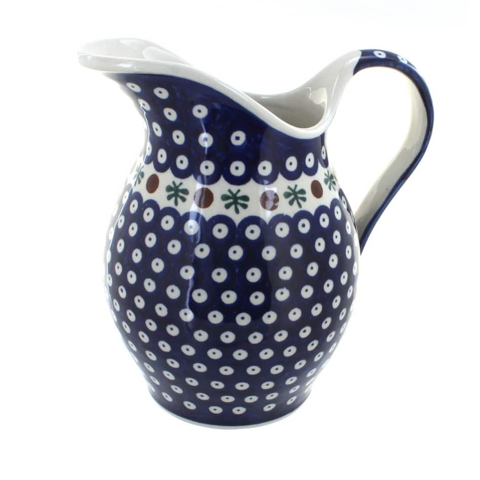 Blue Rose Polish Pottery 1160 Zaklady Pitcher