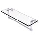 preview thumbnail 48 of 55, Allied Brass 16 Inch Glass Vanity Shelf with Integrated Towel Bar