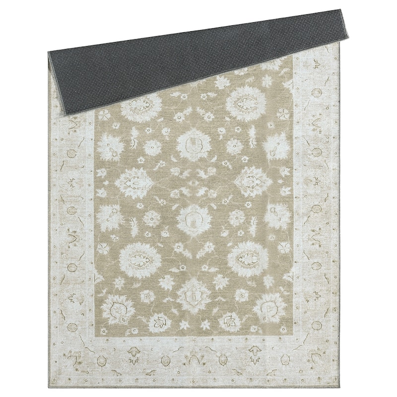 Legacy Petra Traditional Bordered Washable Area Rug