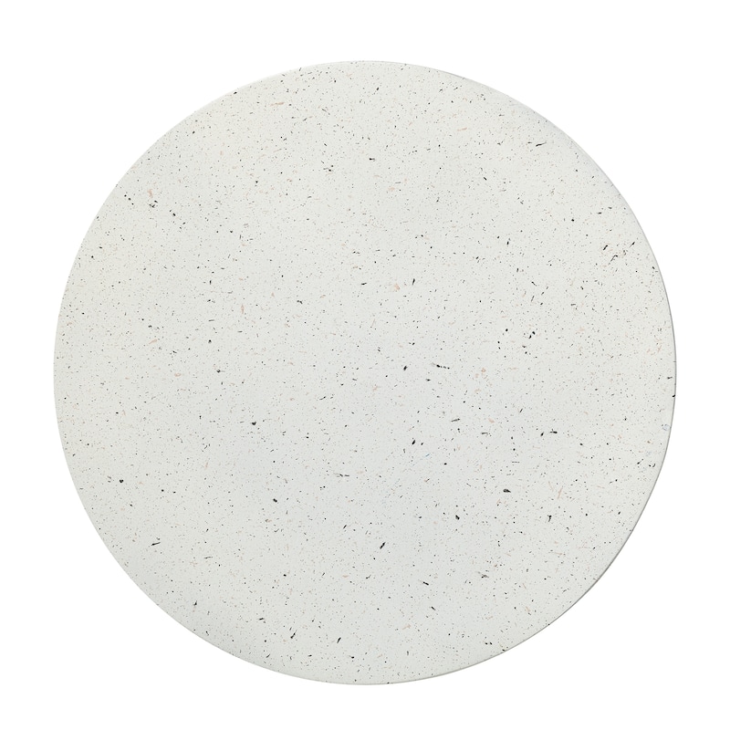 Glitzhome 17.75"H MGO Geometric Faux Terrazzo and Garden Stool