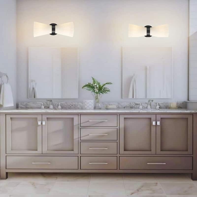 2 Light lighting and fixtures matte black wall sconce glass, metal wall lighting