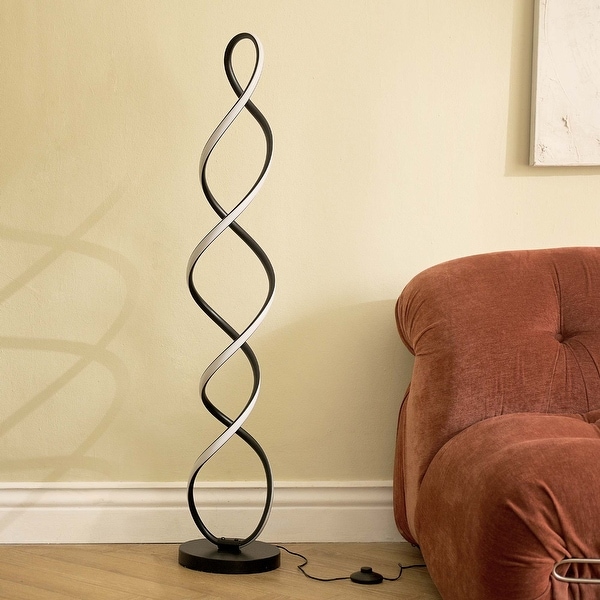 CO Z 48 Inch Statement Standing LED Floor Lamp with High Spiral Frame Bed Bath Beyond 35682502