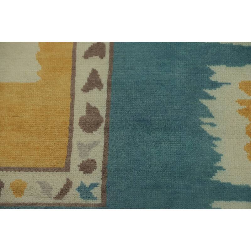 Vegetable Dye Wool Gabbeh Turkish Area Rug Handmade Wool Carpet - 9' 9'' X 8' 2''