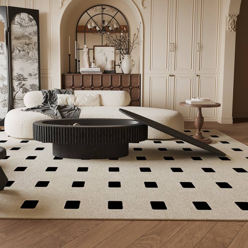 47'' Oval Coffee Table with Storage