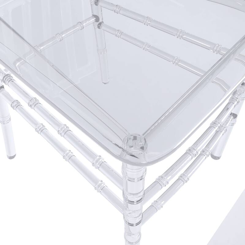Synth Modern Acrylic Dining Side Chair with Windsor Back Design by LeisureMod