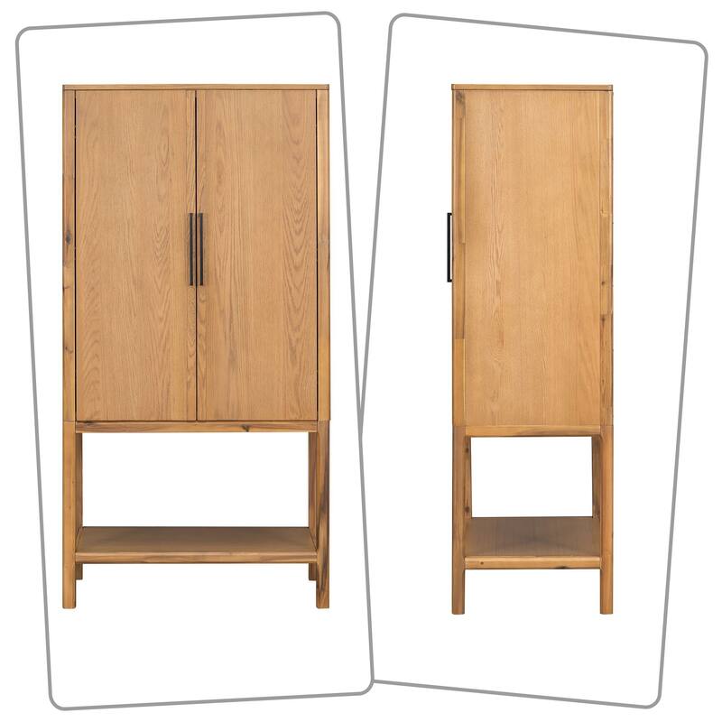 Modern minimalist sideboard with open shelves and adjustable shelves for bedroom kitchen living room den