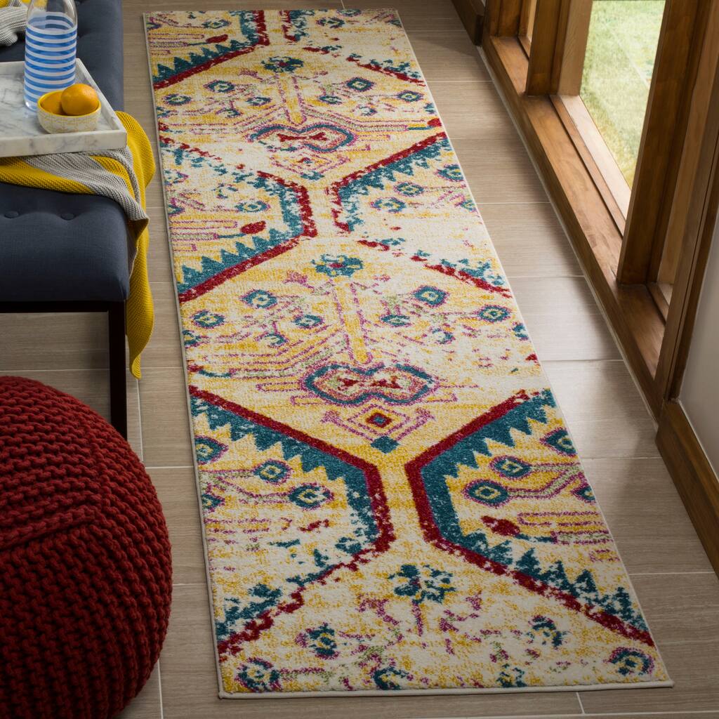 SAFAVIEH Watercolor Zafeiria Modern Abstract Rug
