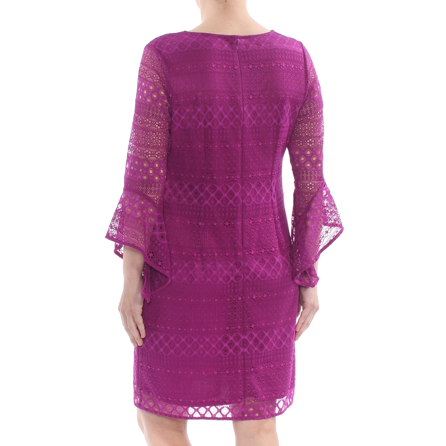 lavender bell sleeve dress