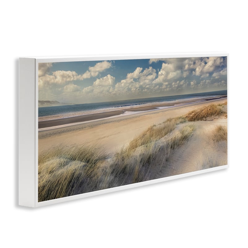 Stupell Rolling Clouds Beach Scenery Framed Giclee Art Design By Mike Calascibetta