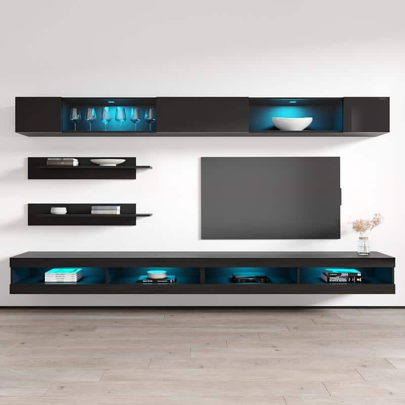 Fly I3 34TV Wall Mounted Floating Modern Entertainment Center