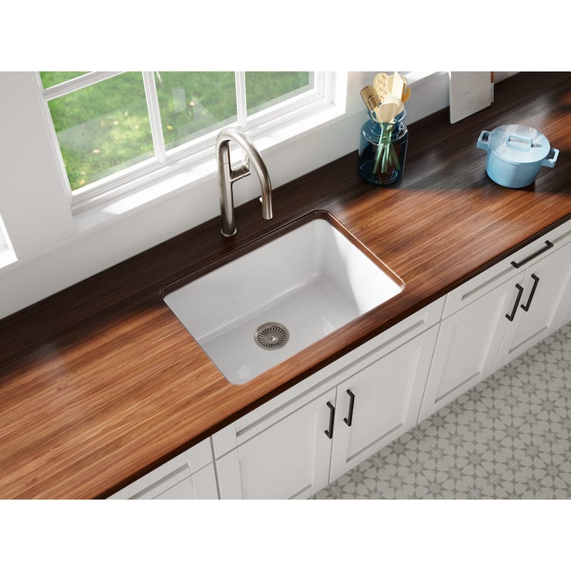 LaToscana Single Bowl Dual Mount Fireclay Sink