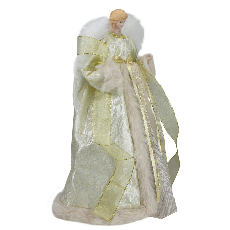 18" Lighted Angel in a Dress Christmas Tree Topper - Warm White Lights