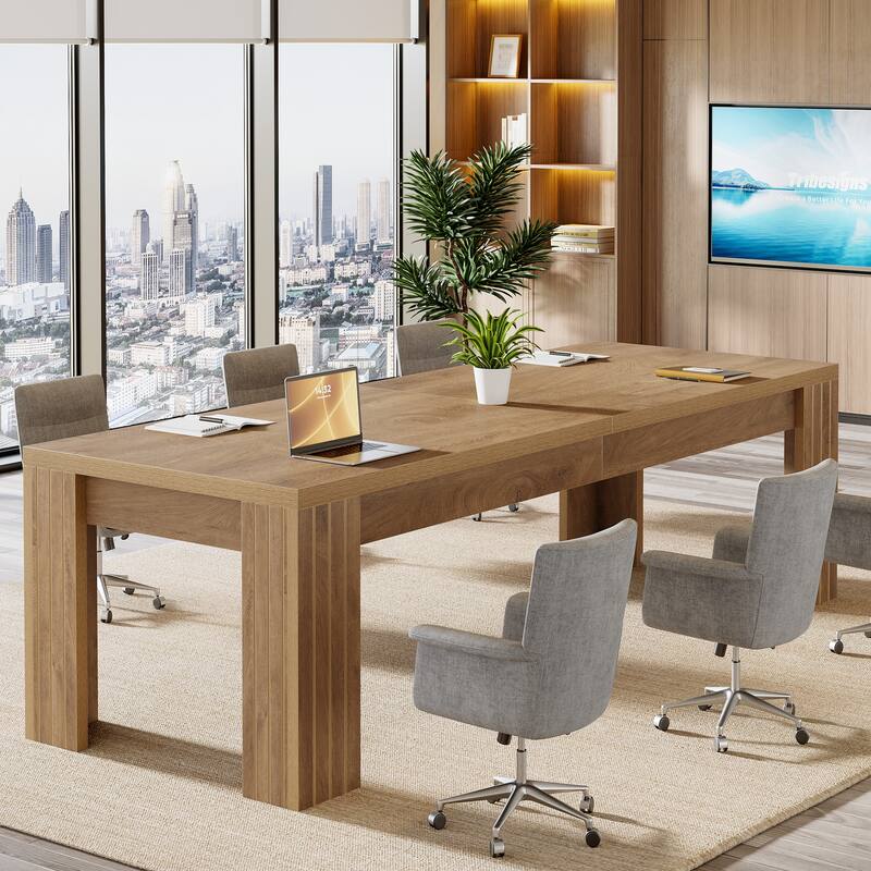 78.74 Inch Rectangular Conference Room Table for 6-8 People - 78.74" W x 27.56" D x 29.53" H