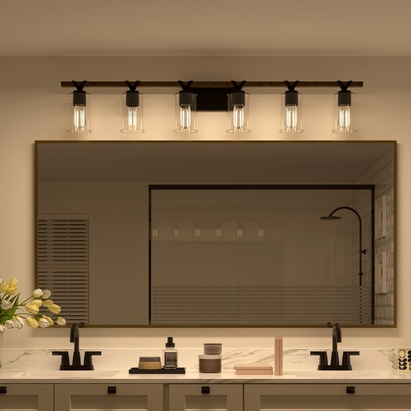 Wood vanity light store