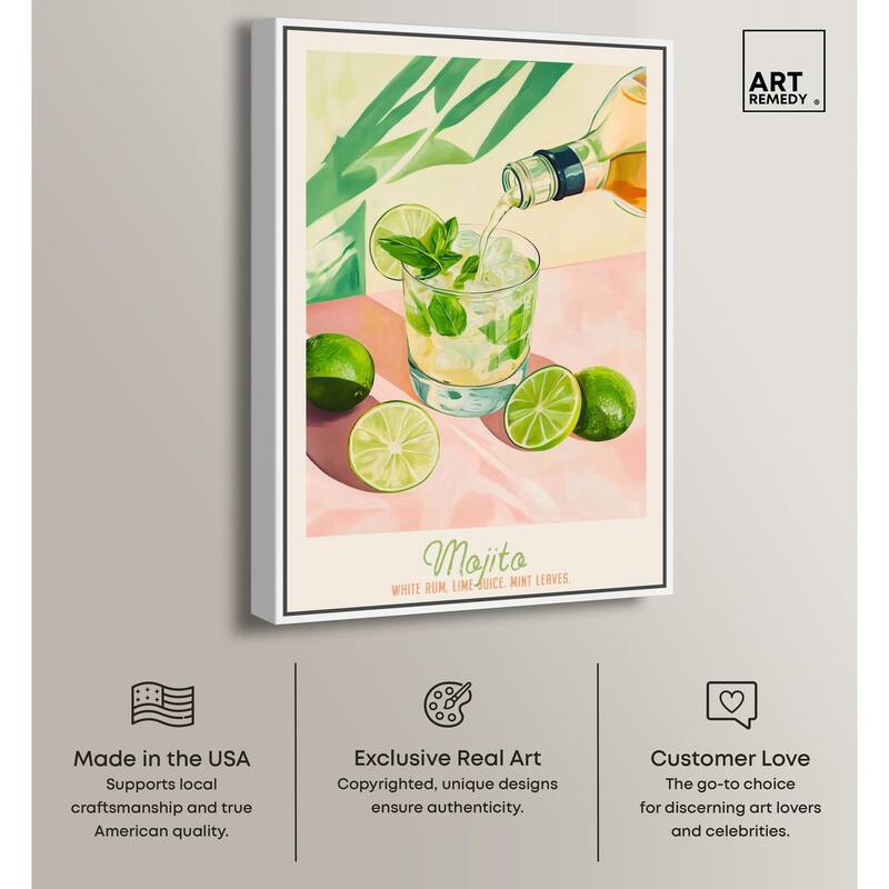 Mojito Recipe Poster Canvas by Art Remedy