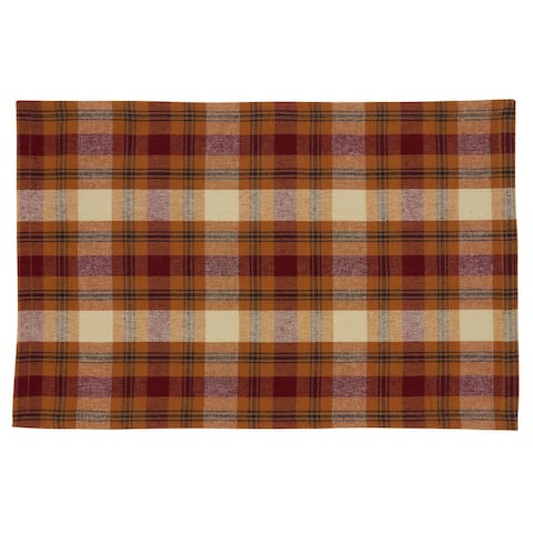 Table Placemats With Large Plaid Design (Set of 4)