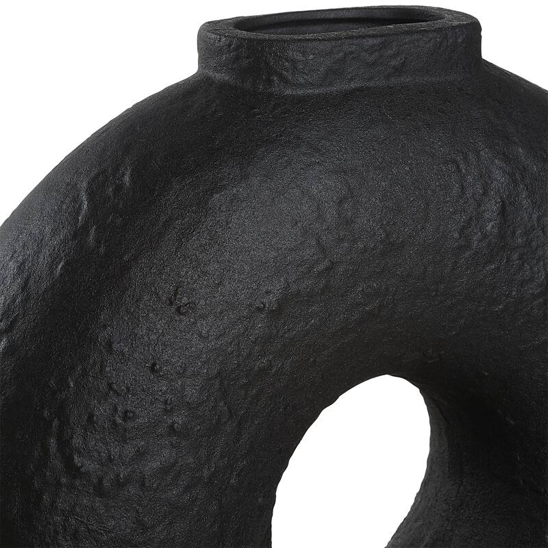 Renwil Ezra Indoor Ceramic Vase, Matte Black