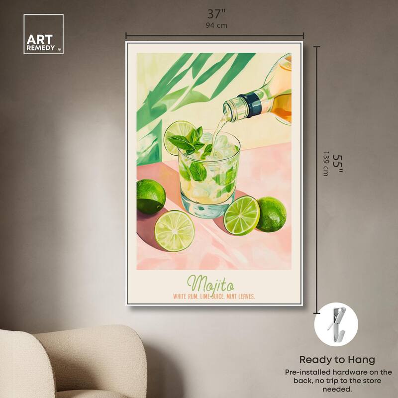 Mojito Recipe Poster Canvas by Art Remedy