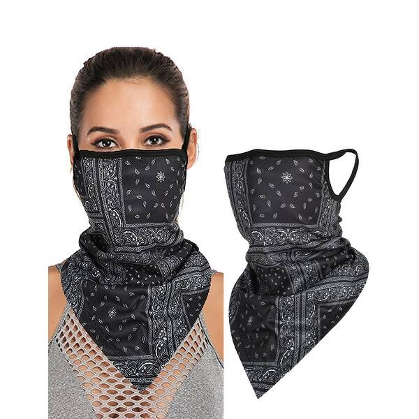 REEMONDE Balaclava Bandana Earloops Triangle Face Bandanas for Men Breathable Neck Gaiters for Outdoor Sports