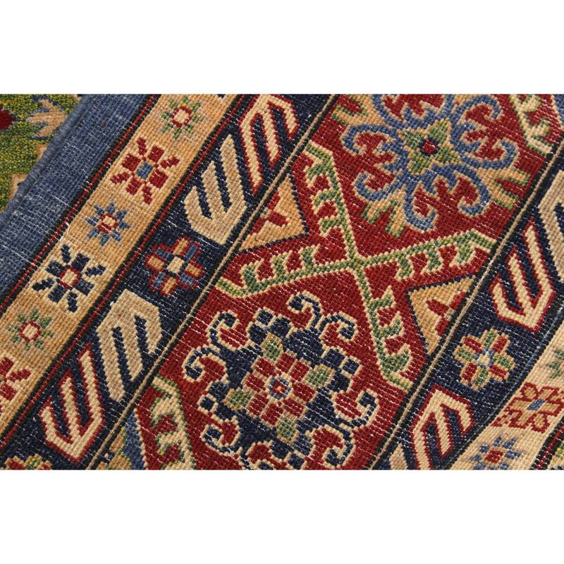 Southwestern Kazak Francisco Light Blue/Red Wool Rug - 10'1'' x 13'10''