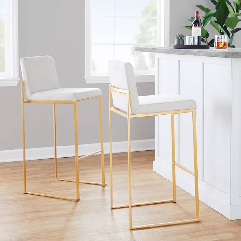 Silver Orchid Forrest High Back Bar Stool - Set of 2