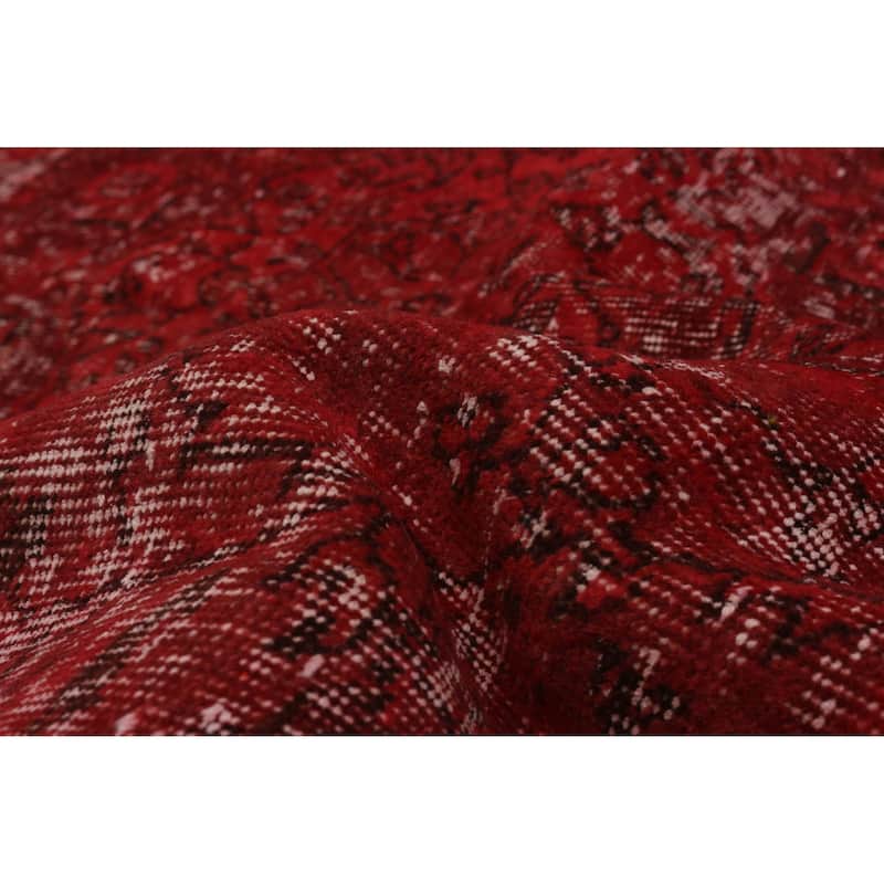 ECARPETGALLERY Hand-knotted Color Transition Red Wool Rug - 5'6 x 8'9