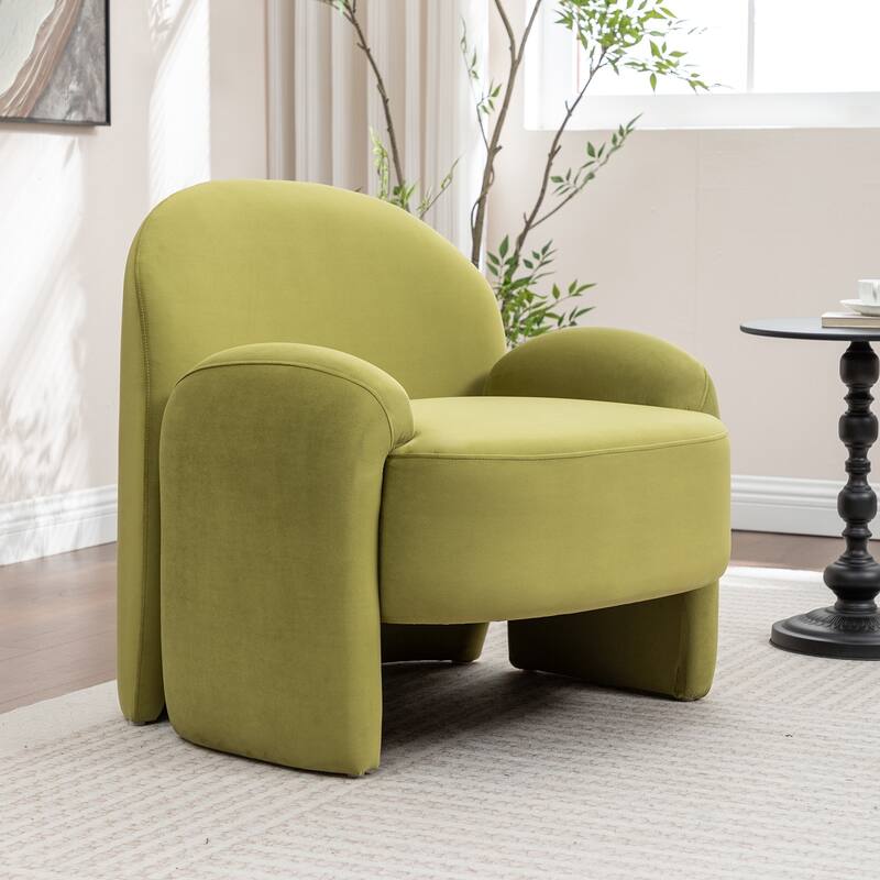 SEYNAR Modern Glam Velvet Thickened Seat Cushion Accent Chair