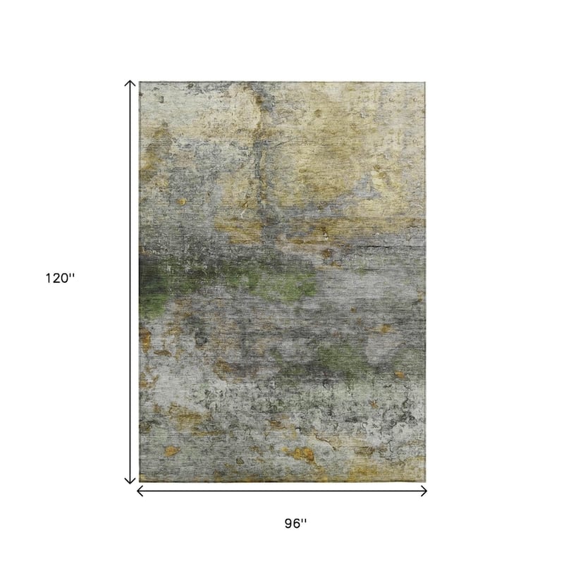 HomeRoots Abstract Transitional Rectangle Outdoor Rug
