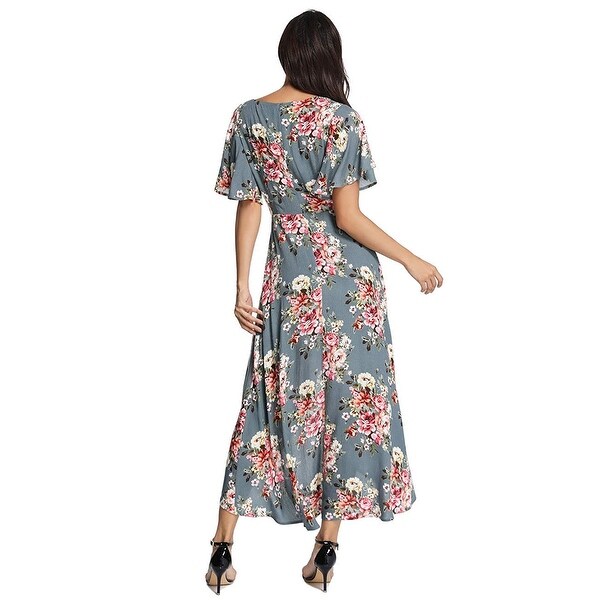 azalosie wrap maxi dress