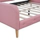 preview thumbnail 24 of 56, Tufted Upholstered Daybed with 4 Solid Pine Legs, Linen Fabric Sofa Bed Frame, Wooden Slat Support, Easy Assemble