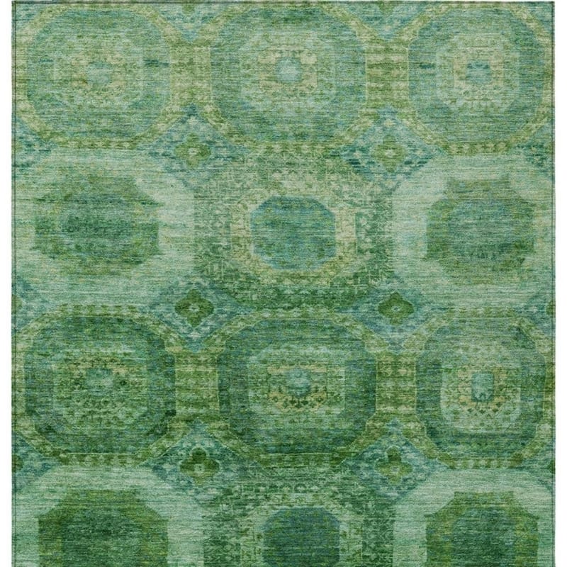 HomeRoots Medallion Transitional Rectangle Outdoor Rug
