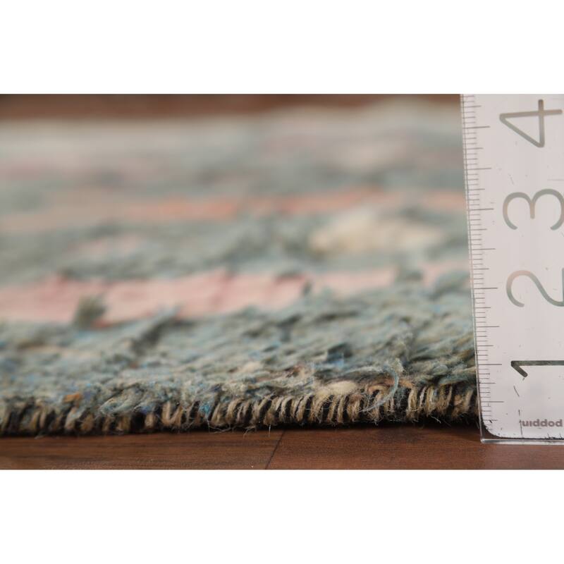 Moroccan Oriental Area Rug Hand-Knotted Wool Carpet - 6'1" x 10'11"